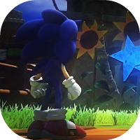 Hedgehog Super Blue Run  Sonics Adventure