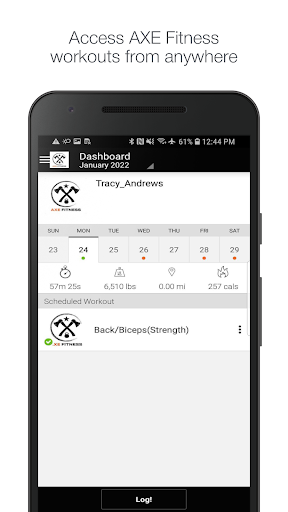 Android application AXE Fitness screenshort