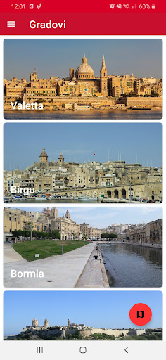 Android application Malta Tour Guide screenshort