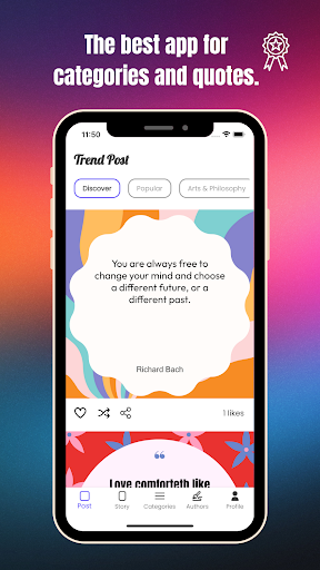 Android application Trend Post Quotes PRO screenshort
