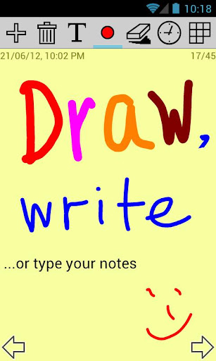 Android application apMemo Lite - Graphic Notepad screenshort