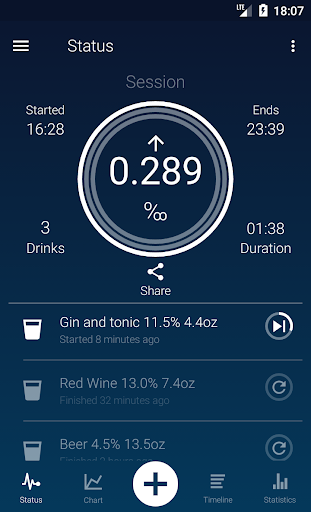 Android application Alcord - Alcohol Tracker screenshort