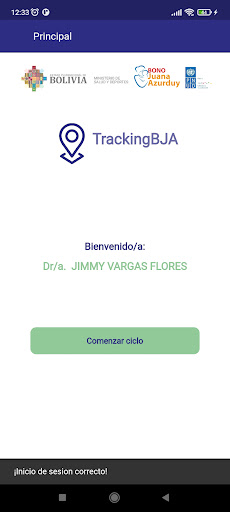 Android application TrackingBJA screenshort