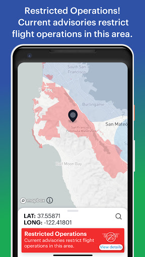 Screenshot of B4UFLY by FAA