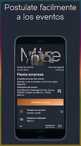 Mtre Team: Trabaja en eventos Screen 3