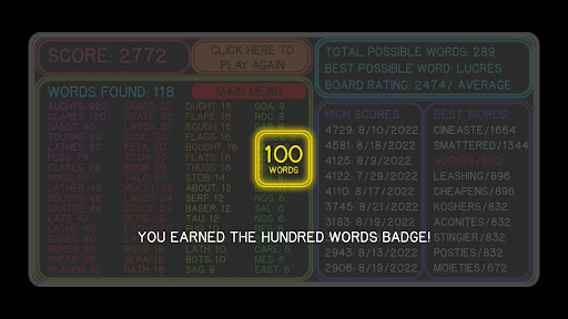 WordsAmok Screen 2