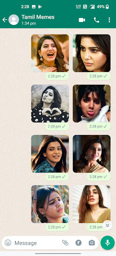 Android application Samantha Stickers screenshort