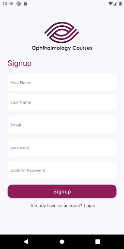 Android application Ophthalmology Courses screenshort