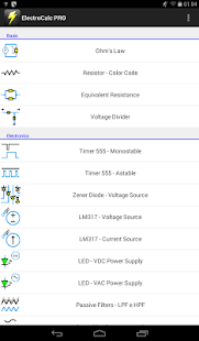 ElectroCalc PRO 스크린샷