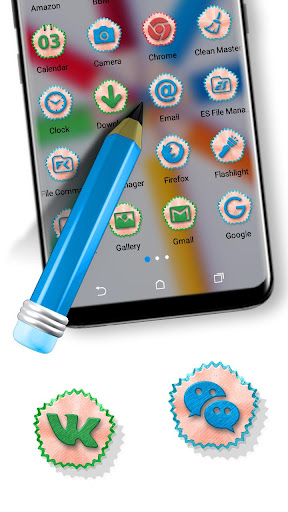 Pencil Color Launcher Theme Screen 2