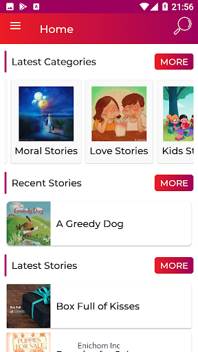 Android application E-Stories : English Stories screenshort