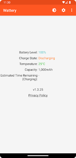 Android application Wattery screenshort