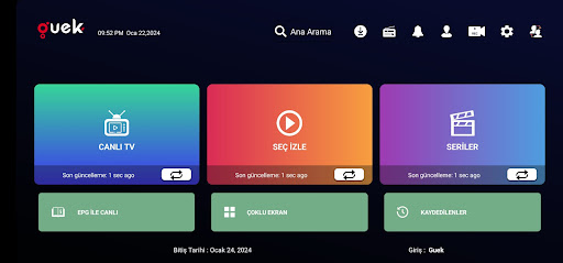 Android application Guek IPTV screenshort