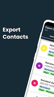 Export contacts Screenshot