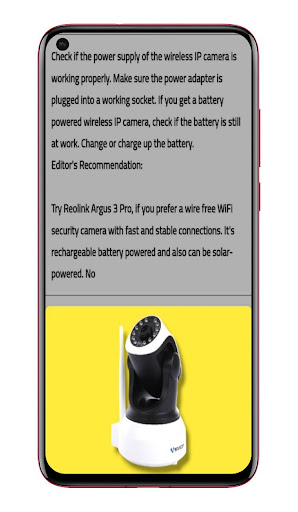 VStarcam WiFi lP Camera advice Screen 2