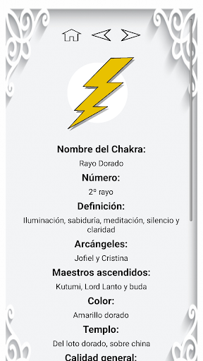Android application Las 7 llamas o rayos de luz screenshort