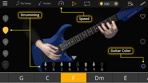 Screenshot of Guitar 3D - Basic Chords