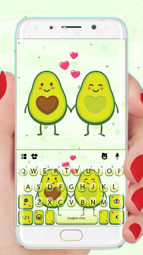 Android application Avocado Love Keyboard Theme screenshort