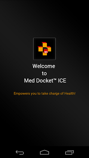 Android application Med Docket ICE screenshort