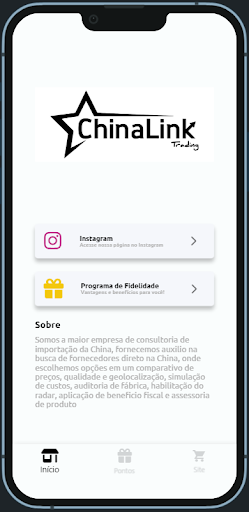 Android application China Link - Fidelidade screenshort