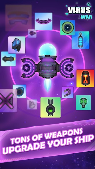 Virus War - космическая игра-стрелялка 2.0.4 APK + Мод (Unlimited money) за Android