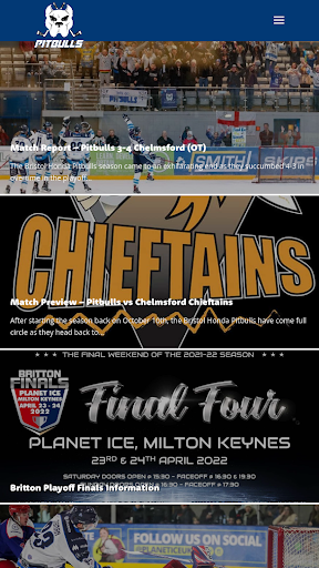 Bristol Pitbulls App Screen 2