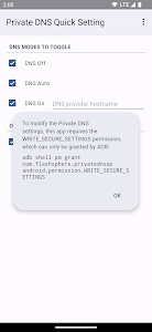 Private DNS Quick Setting Unknown