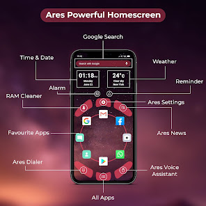 Ares Launcher with 4D Themes  screenshots 1