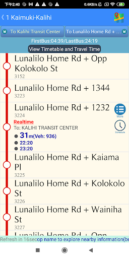 Oahu Honolulu Bus Tracker