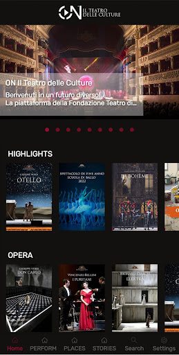 Android application ON - Il teatro delle Culture screenshort