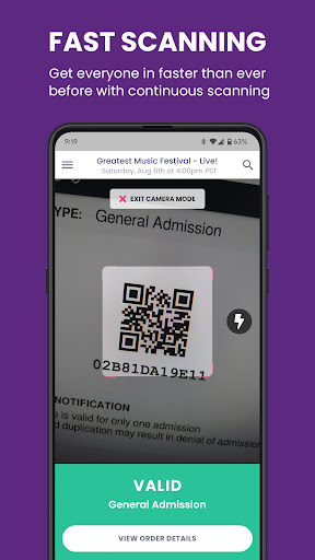 Android application Purplepass Pro screenshort