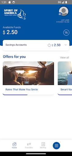 SAFCU Mobile Banking Screen 3