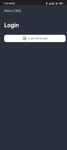Android application Menu Card App screenshort