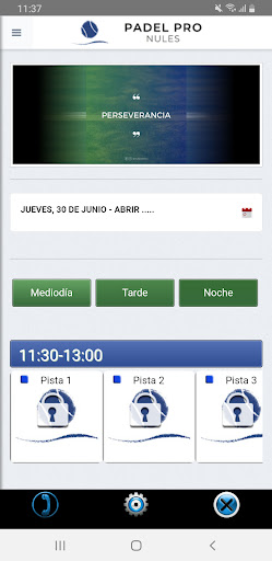 Android application Padel Pro Nules screenshort