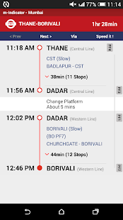 m-Indicator: Mumbai Local Train Timetable 17.0.214 screenshots 6