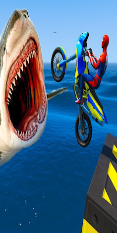Superhero Flip Bike: Jump Over - Screenshot 2