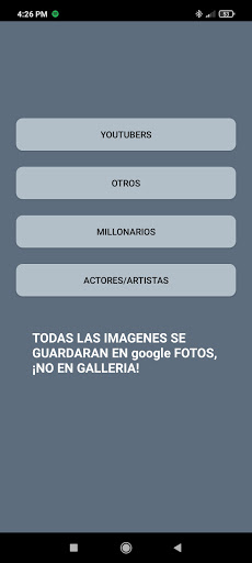 Android application Famosos Calvos screenshort