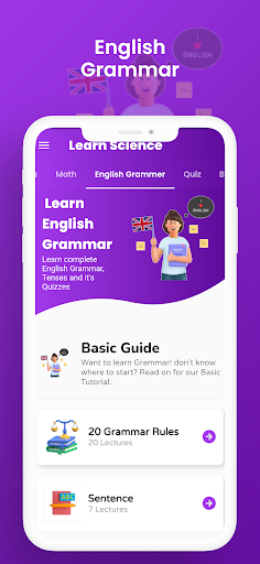 Screenshot of Learn Science, Math, EnglishGr