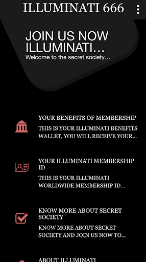 Android application ILLUMINATI OFFICIAL APP screenshort