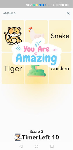 MemoryGame Screen 2