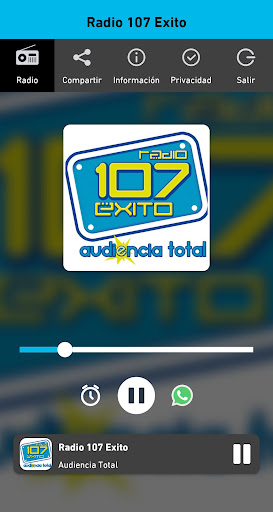 Android application Radio 107 Éxito screenshort