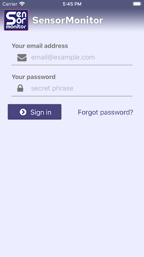 Android application SensorMonitor mobile screenshort