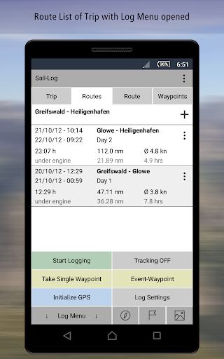 Sail-Log - Nautical Log Book Screen 2
