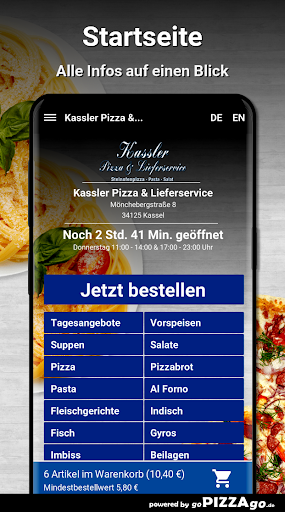Kassler Pizza - Lieferservice Screen 2