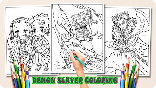 Android application Nezuko Coloring Book screenshort