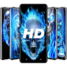 Blue Fire Skull Wallpaper HD - 4K Application icon