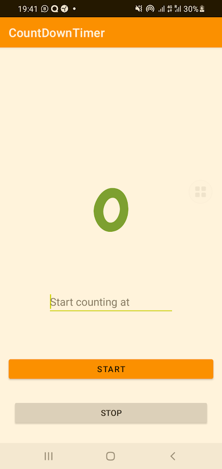 CountDownTimer Screen 2