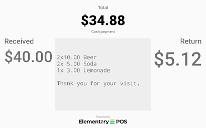 Elementary POS - cash register