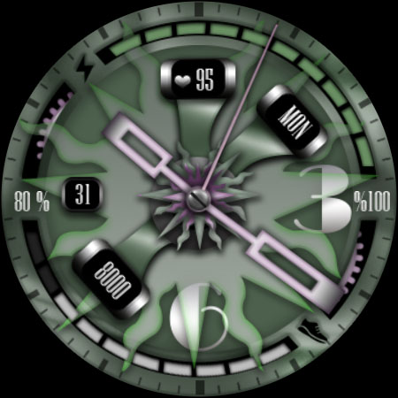 Android application W-Design WOS065 - Watch Face screenshort