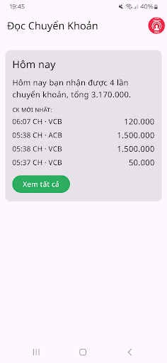Vista previa de la aplicación